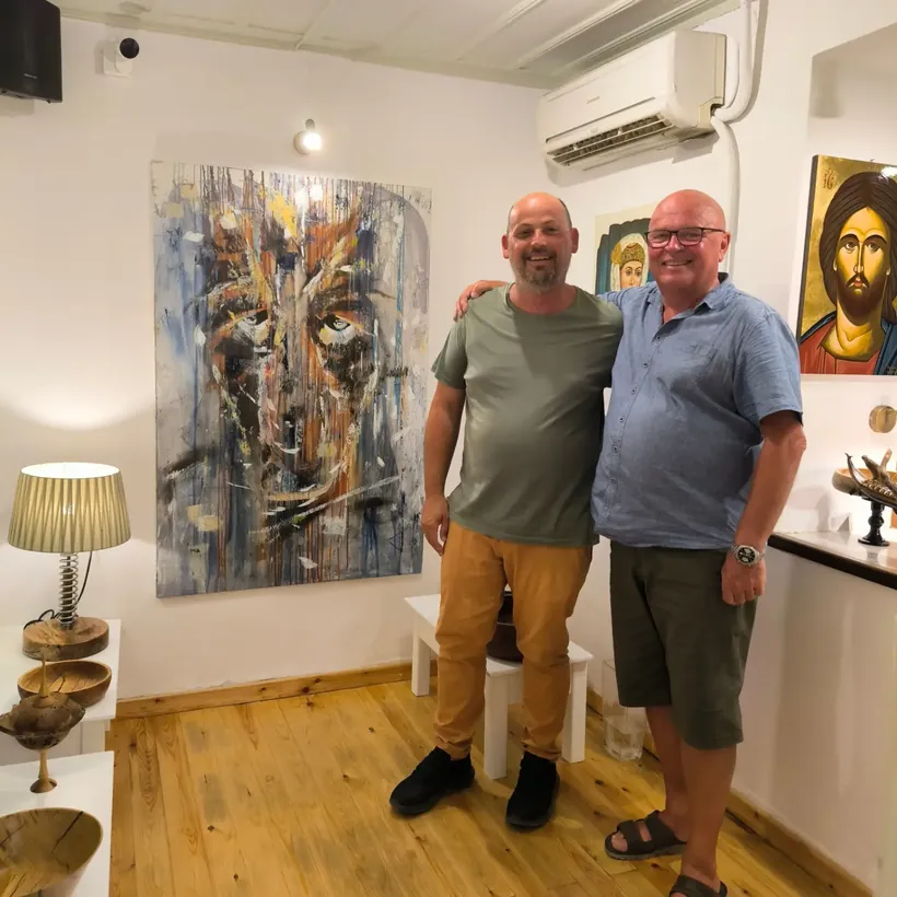 Visitors at Reborn Project Gallery, Skiathos