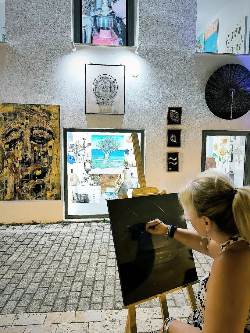 Visitors at Reborn Project Gallery, Skiathos